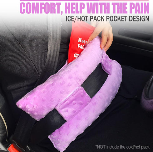 Hysterectomy Pillows with Ice/Hot Pocket for Abdominal Surgery, Hysterectomy Recovery Must Have Gifts, Tummy Tuck Stomach Padding, Minky Dot Laven...