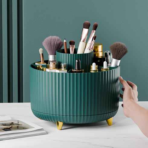 360° Rotate Makeup Brush Holder Organizer, Makeup Organizers Countertop, Makeup organization and Skincare Storage for Vanity, Desktop, Bathroom (G...