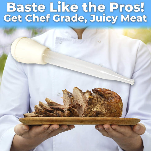 BPA Free, Pro Grade Turkey Baster 6 Pack. Extra Large 11 Inch Bulb Basters with Measuring Lines Perfect for Cooking Juicy, Tender Meat. Best Plast...