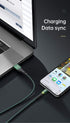 mcdodo Anti Bending Cable, 2 LED Switching Cord Nylon Braided Sync Charge USB Data 6FT/1.8M Cable Compatible New Phone List Below (6FT/1.8M, Black...