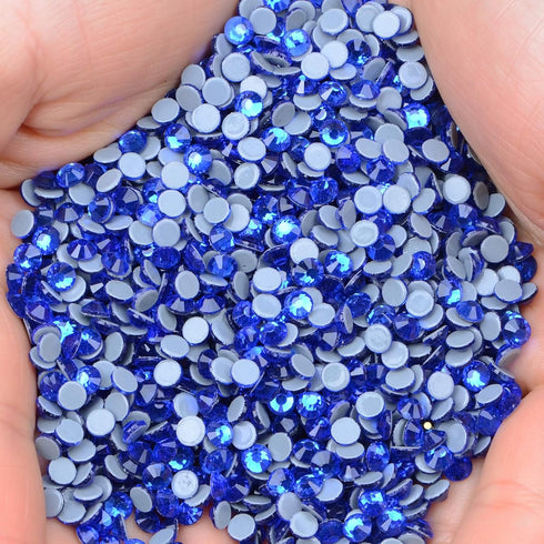FYGEM 1500 Pcs Hot Fix Iron Rhinestones DIY Jewelry Making with Picking Pen (Sapphire, SS20)...
