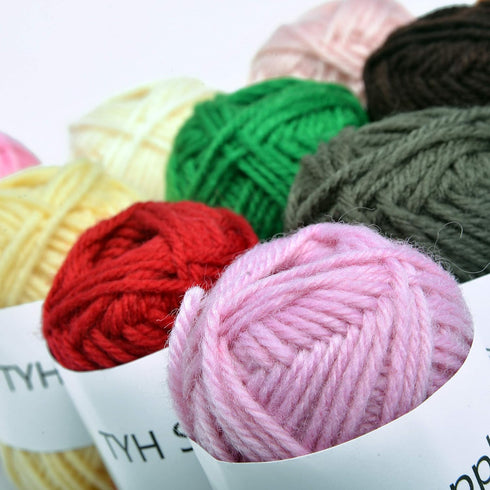 TYH Supplies Assorted Yarn Set - 10-Pack, 100% Acrylic, Medium Weight, Soft Hand, 10 Colors, 44 Yards Each, Knitting & Crochet Supplies...