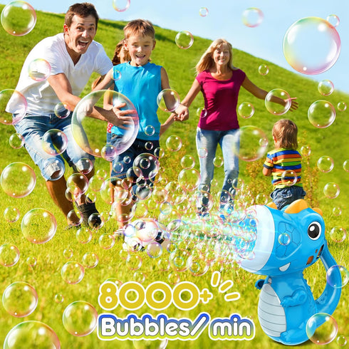 Dinosaur Bubble Machine for Toddlers 1-3: Automatic Bubble Maker Blower Gun for Kids Ages 3-5 | Outdoor Portable Dino Bubble Blaster Toys...