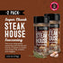 Sauce Goddess Super Chunk Steakhouse Spice Shaker (2-Pack) - Versatile, Delicious Steak Seasoning, BBQ Rub for Chops, Chicken and Veggies! Gluten-...