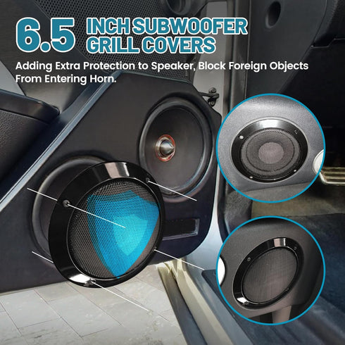 6.5 Inch Metal Mesh Round Speaker Grill Cover, Universal Radio Speaker Grills Decorative for Car Speaker Mounting Home Audio DIY, Mesh Subwoofer G...