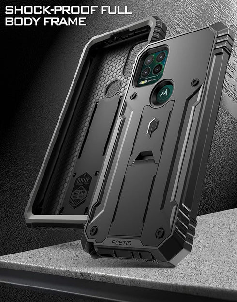 Poetic Revolution Series Case for Moto G Stylus 5G (2021), Model # XT2131, Full-Body Rugged Dual-Layer Shockproof Protective Cover with Kickstand ...