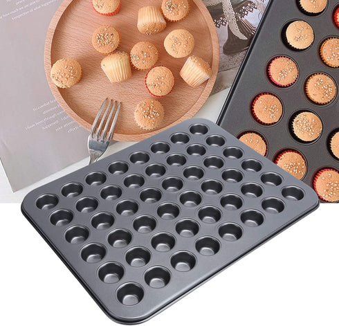 Fdit Bakeware Cupcake And Muffin Pan 48Cup NonStick Mini Round Cupcake Pan Tray Baking Bakeware Cooking Accessory Make Complete And Beautiful Cake...