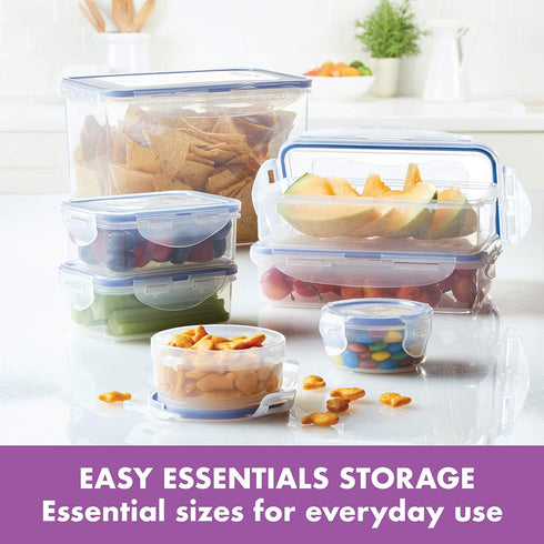 LOCK & LOCK Easy Essentials Food Storage Container Set, 4-Piece -Clear...