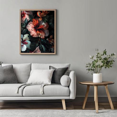 Posterizer 1 pcs-unique pastel blush flowers for chic decor-Floral & Botanical Art-Abstract & Modern Art-Decor for Home & Office- UNFRAMED Wall Ar...