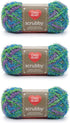 Red Heart Scrubby Capri Yarn - 3 Pack of 85g/3oz - Polyester - 4 Medium (Worsted) - 78 Yards - Knitting/Crochet......