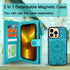 Harryshell Compatible with iPhone 13 Pro 5G 2021 Wallet Case Detachable Magnetic Cover Zipper Cash Pocket Multi Card Slots Holder Wrist Strap Lany...