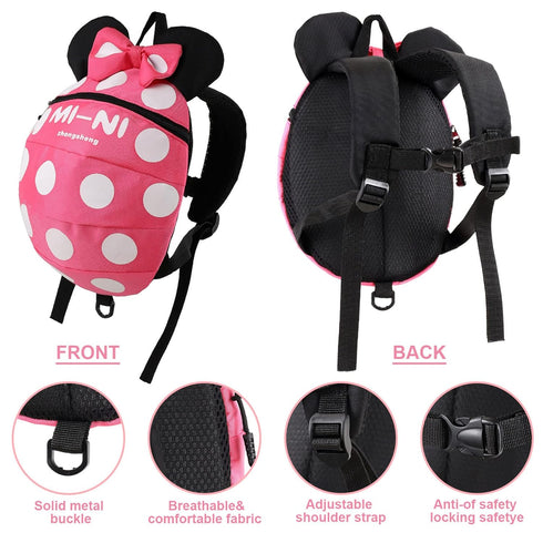 4 in 1 Toddler Harness Leash + Baby Anti Lost Wrist Link, Cute Child Safety Harness Tether, Child Walking Harness Wristband Assistant Strap Belt f...