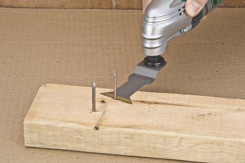 Genesis GAMT531T Universal Quick-Fit 1 3/4" Titanium-Coated Bi-Metal Oscillating Multi-Tool Quick-Release Flush Cut Blade...