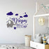 Elephant Nursery Wall Decal, Dream Big Little One Decal, Elephant Sticker, Baby Boy Girls Room Decor, Nursery Decals, Cloud and Star Nursery A42 (...