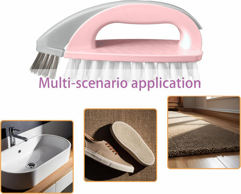 Detachable Cleaning Brush Handheld Brush Gap Brush Stiff Heavy-Duty Scrub Brush for Tile,Carpet,Bathroom Tubs,Grout,Blinds,Carpet,Shoes,Kitchen Si...