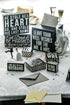 Primitives by Kathy Pinstripe Trimmed Box Sign, 5" x 2.50",Black/White...