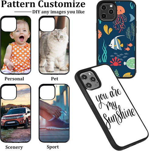 Flutesan 4 Pcs Sublimation Blanks Phone Case Covers Compatible with iPhone 12 13 14 Pro Max, 6.7 Inch Blank Printable Rubber Phone Case for Heat P...
