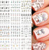 12 Sheets Bunny Nail Art Stickers Easter Water Transfer Nail Decals Cute Rabbit Cartoon Nail Design Abstract Line Rabbit Nail Sticker Easter Nail ...