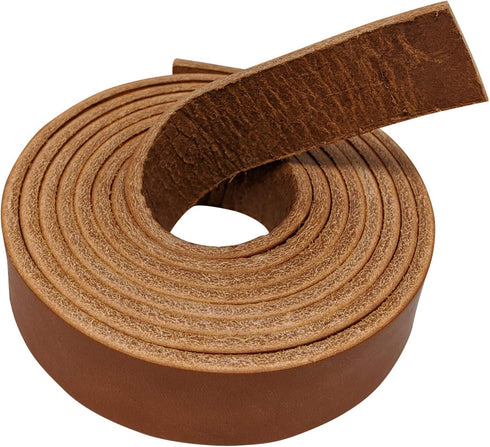 TOFL Genuine Top-Grain Leather Strap 72 Inches Long 7/8 Inch Wide 1/8 Inch Thick (7-8 oz) for DIY Arts & Craft Projects, Clothing, Jewelry, Wrappi...