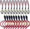 Lsgoodcare 20Pcs 5.5 x 2.1 MM DC Power Jack Socket Dc099 30V Threaded Female Mount Connector Adapter with Cable & 5.5mm x 2.1mm 12V Pure Copper Ma...