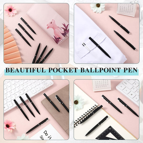 Teling 72 Pcs Small Ballpoint Pen Mini Pens Bulk 4 Inch Short Small Pens Tiny Pen Ink Ballpoint Pens for Notebook Pockets Signature Notepads Schoo...