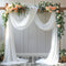 PARTISKY Wedding Arch Draping Fabric,1 Panel 18FT White Drapes Chiffon Fabric Drapery Decorations for Ceremony Reception Party Ceiling Backdrop...