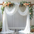 PARTISKY Wedding Arch Draping Fabric,1 Panel 18FT White Drapes Chiffon Fabric Drapery Decorations for Ceremony Reception Party Ceiling Backdrop...