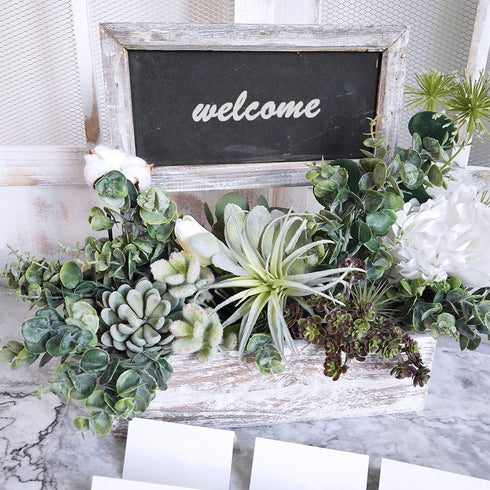 Supla 3 Pcs Realistic Eucalyptus Leaves Bushes Artificial Greenery Stems Faux Eucalyptus Branches in Grey Green 14.6" Tall for Vase Bouquets Wreat...