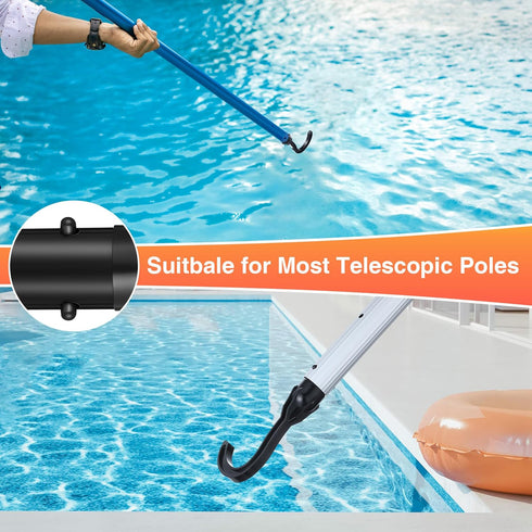 Hook for Robotic Pool Cleaner, Pool Hooks for Poles for Use In All Robotic Pool Vacuum Cleaner Including Cordless, Above Ground and Underwater, Su...