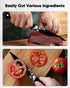 Stapava Steak Knives Set of 8, Stainless Steel Steak Knife Set Black, Sharp Serrated Dinner Knives Matte with Laser Pattern for Kitchen Restaurant...