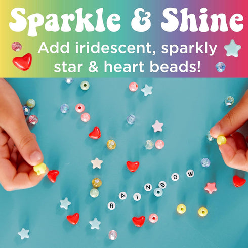 Creativity for Kids Rainbow Bead Jar Jewelry Making Kit: Makes 40+ Friendship Bracelets, DIY Crafts for Girls, Girls Gifts Ages 6-8+, Easter Baske...