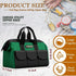 12 Inch Tool Bag for Men,Multi-Pockets Wide Mouth Tool Tote,Tool Bags with Waterproof Soft Bottom,Heavy Duty Tool Bag Organizer Specially Designed...
