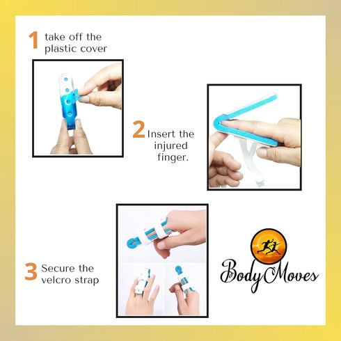 BodyMoves Finger Splints plus sleeve for trigger mallet broken finger post surgery rehabilitation...