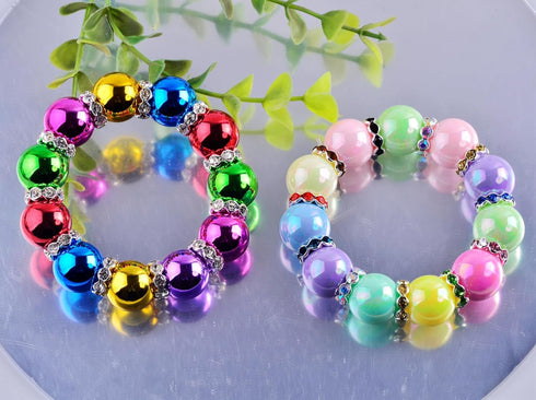 Rhinestone Beads for Pens Making,100pcs 12mm Bulk Beadable Spacer Beads for Pens,Fancy Glitter Wave Diamond Crystal Beads for Bracelet Jewelry Mak...