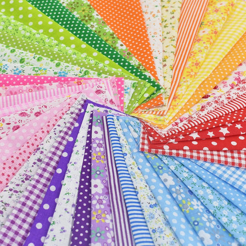 9.8X 9.8" 42Pcs Cotton Print Fabric Bundle Squares Pre-Cut Multicolor Design Printed Quilting Sewing Floral for Quilting Patchwork DIY Craft Scrap...