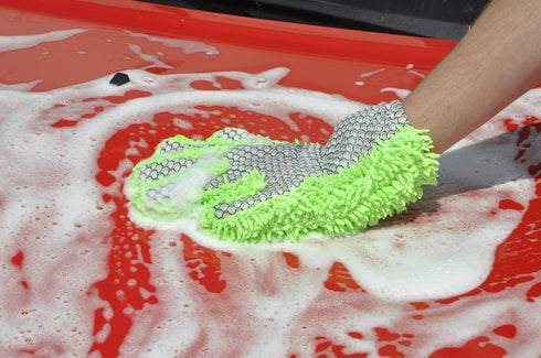 Detailer's Preference Double-Sided Microfiber Car Detailing Glove for Interior & Exterior, Knobby for Dusting, Smooth for Scrubbing, Non-Abrasive,...