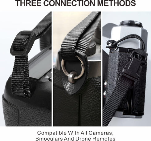 Padwa Lifestyle Dark Green Camera Strap - 2" Wide Cotton Woven Genuine Leather Head Camera Straps,Complimentary 2 Pcs Quick Release Clips for All ...