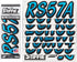 STIFFIE Whipline Sky Blue/Black 3" Boat & PWC Registration Decals • Numbers Letters Stickers...