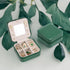 Vlando Small Travel Jewelry Box Organizer - Mirrored Jewelries Necklaces Rings Earrings Necklace Storage Case, Dark Green...
