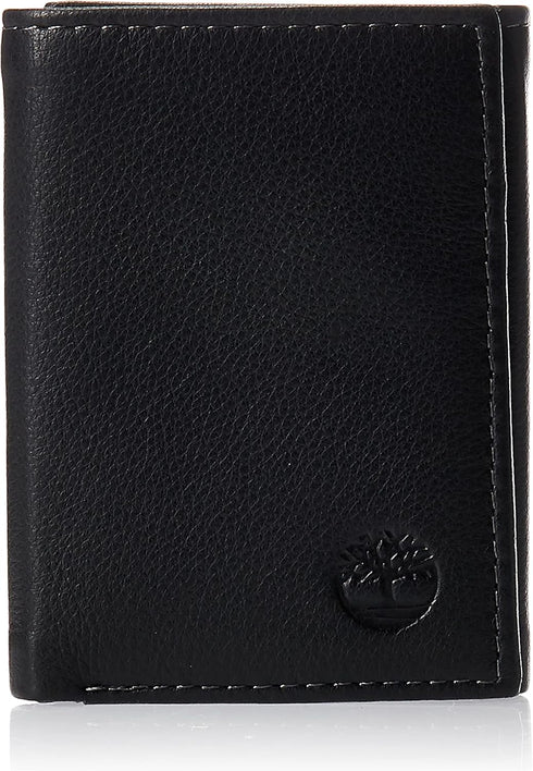 Timberland mens Exclusive Blix Fine Leather Trifold Wallet, Black, One Size US...