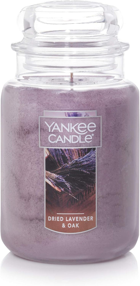 Yankee Candle Dried Lavender & Oak Scented Classic 22 Oz Large Jar Single Wick Aromatherapy Candle Over 110 Hours of Burn Time Ideal for Creating ...