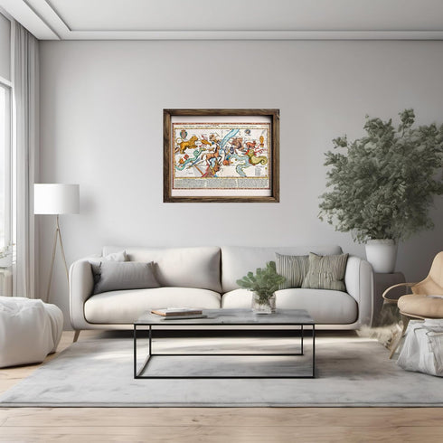 Posterizer 1 pcs-1668 celestial map Figura observat Cometica-Astrology & Zodiac Art-Gift for Steampunk and Astrology Lovers-décor for living room,...