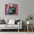 Posterizer 1 pcs- Abstract art, beautiful cat with a purple background-Art for Animal Lovers-Abstract & Modern Art- Gift for Men Women Teens-Decor...