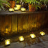 Epicgadget Solar Ice Cube Shaped Light, 2.8x2.8x2 inch Ice Cube Shaped Warm White Outdoor Solar Garden Decorative Lights for Walkway Pathway Backy...