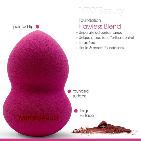 Makeup Sponge Set of 3 – Pro beauty blender sponge for Foundation, Concealer & Contour – Latex-Free sponges for Liquid Blush Foundation, Powder & ...