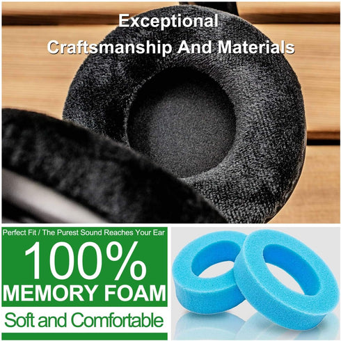 90mm Replacement Ear Pads Compatible with NS-WHP314, MDR-V700 V500, HDJ2000, DJ DN-HP1000, HARX300 HARX500, ProDJ100 ProDj200, RP-DH1200, T4s Head...