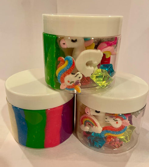Sensory Play Dough Jar kit Toddlers. One jar of Non-toxic Air Dry Clay Educational Light Clay long lasting for Kids (ONE JAR Unicorn/Rainbow No Gl...