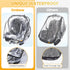 Car Seat Rain Cover Universal, Food Grade EVA, Waterproof Weather Shield for Infant Car Seat with Storage Bag, Baby Car Seat Stroller Rain Cover F...