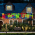 Colorful Neon Graffiti Happy 11th Birthday Banner, Glow in the Dark 11th Birthday Yard Banner Sign, Splash Paint Polyester Children Kids Eleven Ye...