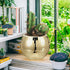 Disco Ball Planter Gold,Disco Ball Vase,Disco Ball Plant Pot,Disco Ball Flower Pot,Mosaic Glass Mirror Ball Planter,Disco Decor Candle Holder Vase...